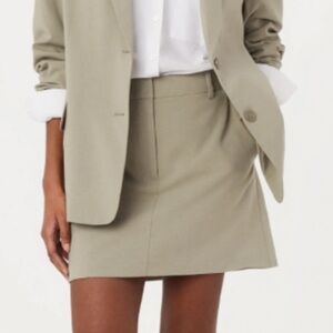 FRANK & OAK Mini Skirt in Green Beige